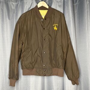University Of Wyoming Vintage Quilted Bomber Men’s Jacket Large